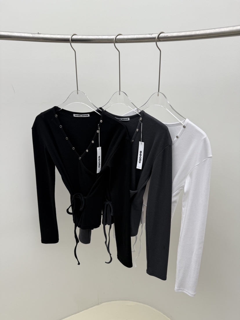 SEOLO韓國代購女士新品26春夏推薦休閑職業熱賣時尚長袖T恤Seolo seoul長袖T恤