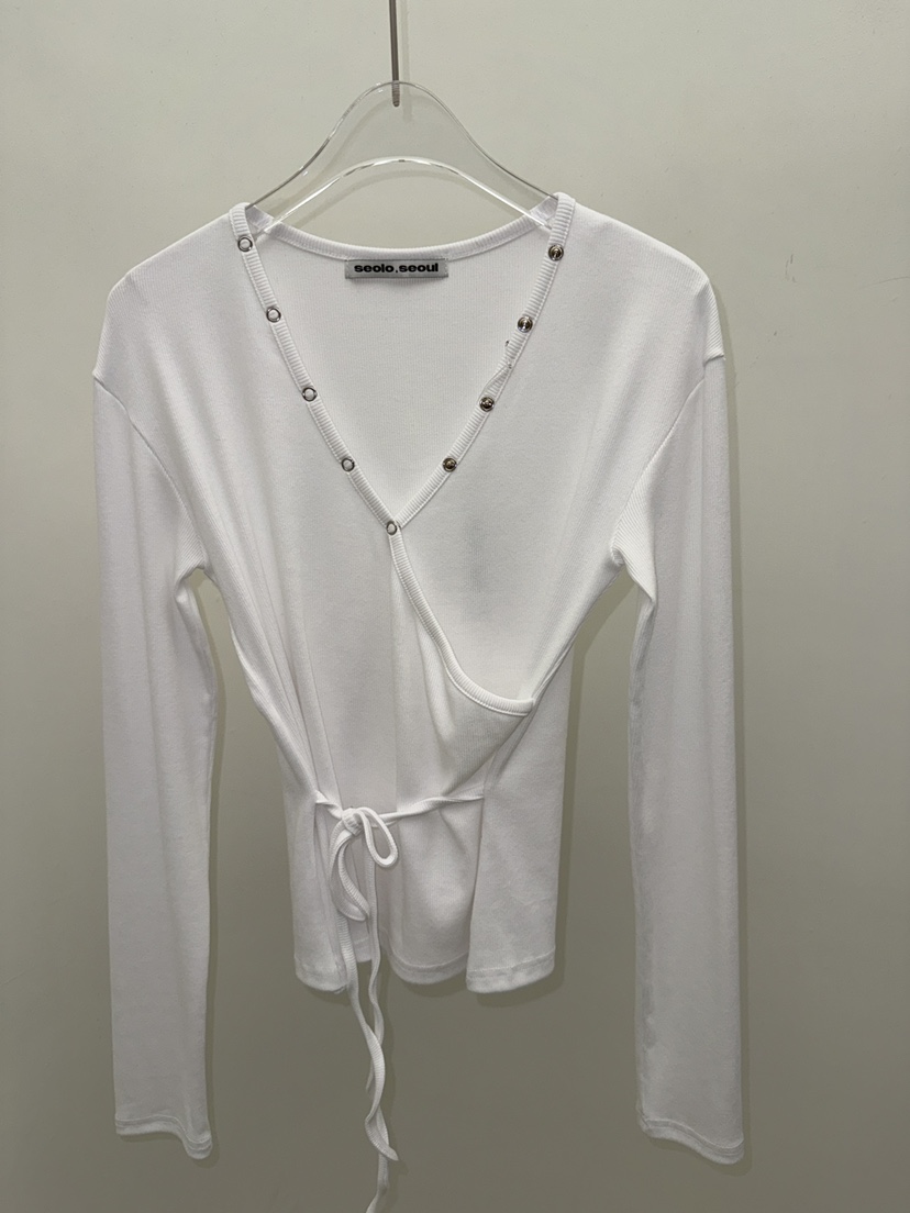 SEOLO韓國代購女士新品26春夏推薦休閑職業熱賣時尚長袖T恤Seolo seoul長袖T恤圖色1