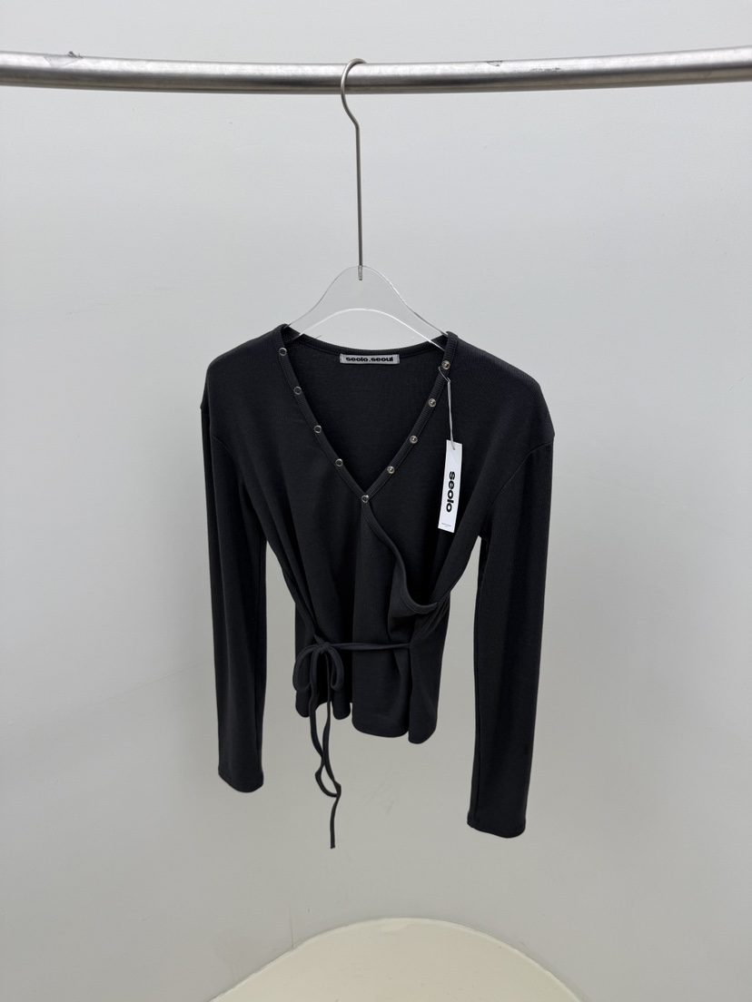 SEOLO韓國代購女士新品26春夏推薦休閑職業熱賣時尚長袖T恤Seolo seoul長袖T恤圖色2