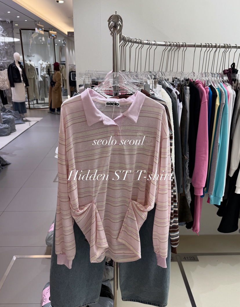 SEOLO韓國直郵女裝新款休閑推薦職業時尚熱賣人氣長袖T恤Seolo seoul長袖T恤