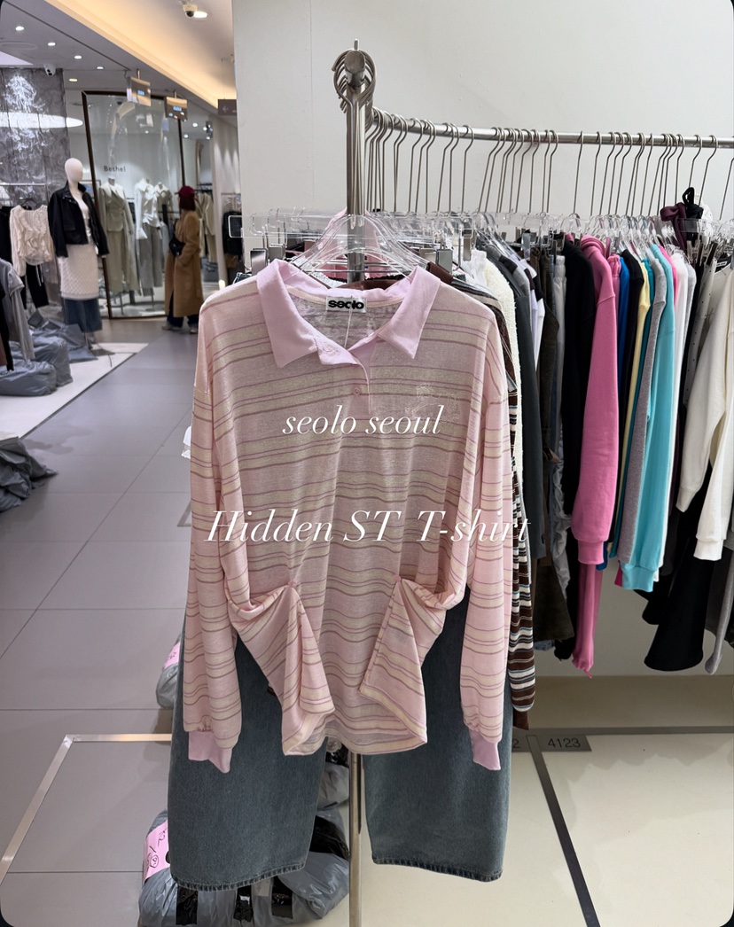 SEOLO韓國直郵女裝新款休閑推薦職業時尚熱賣人氣長袖T恤Seolo seoul長袖T恤