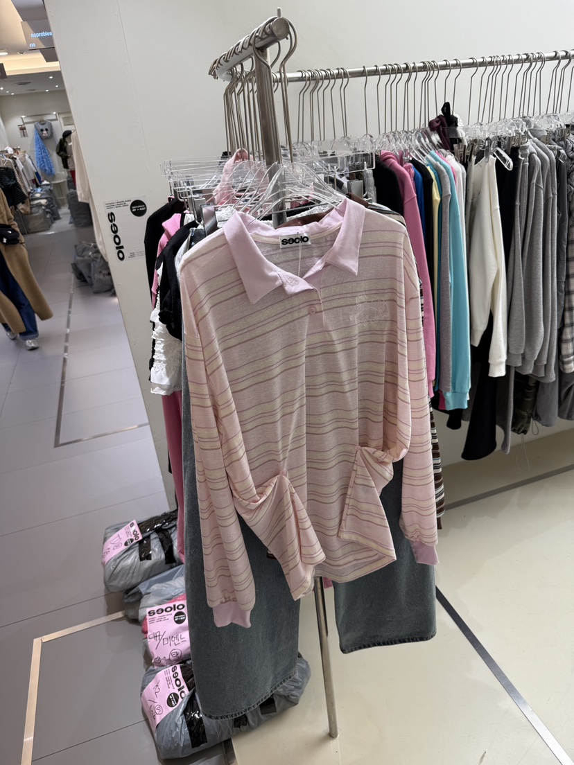 SEOLO韓國直郵女裝新款休閑推薦職業時尚熱賣人氣長袖T恤Seolo seoul長袖T恤