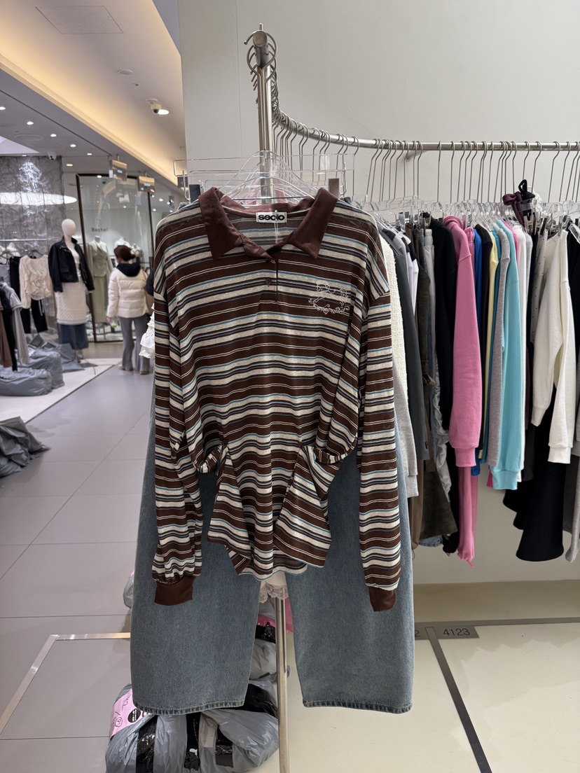 SEOLO韓國直郵女裝新款休閑推薦職業時尚熱賣人氣長袖T恤Seolo seoul長袖T恤圖色2