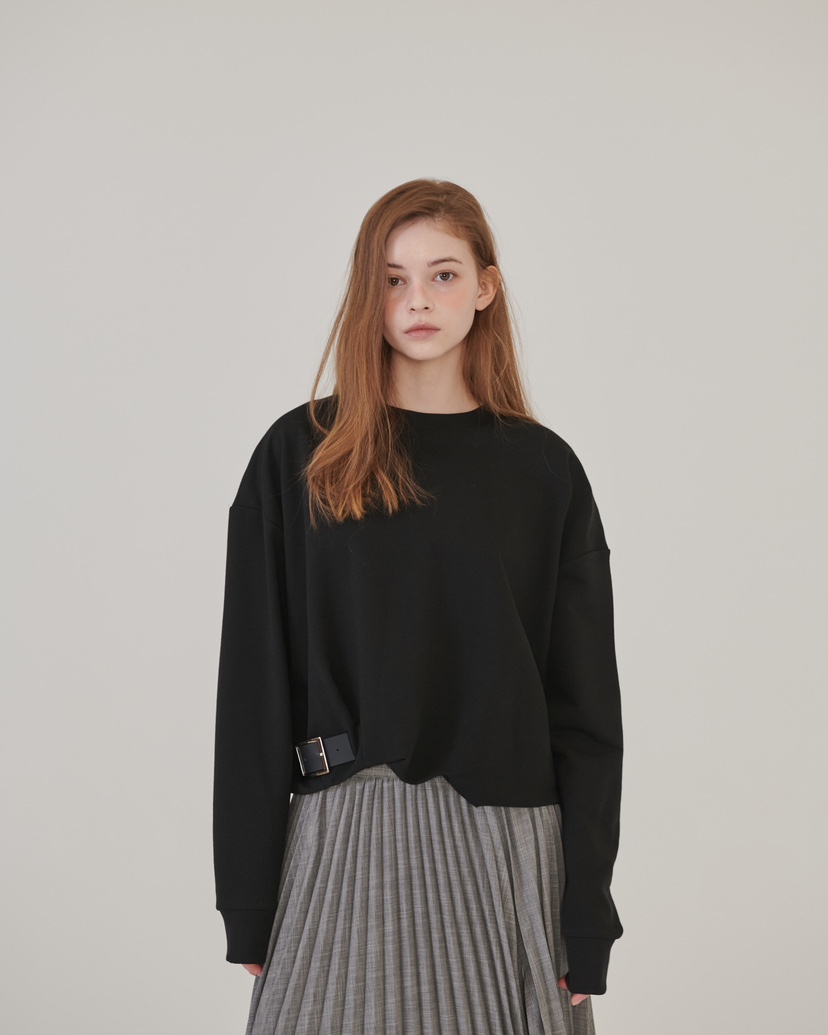 STAGE韓國東大門代購女裝新品人氣26春夏職業休閑衛衣腰帶STAGE衛衣