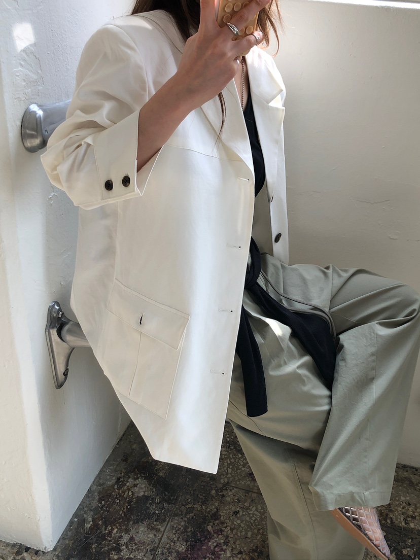 UNBOUND東大門代購女裝新款人氣熱賣休閑推薦夾克亞麻布口袋UNBOUND夾克