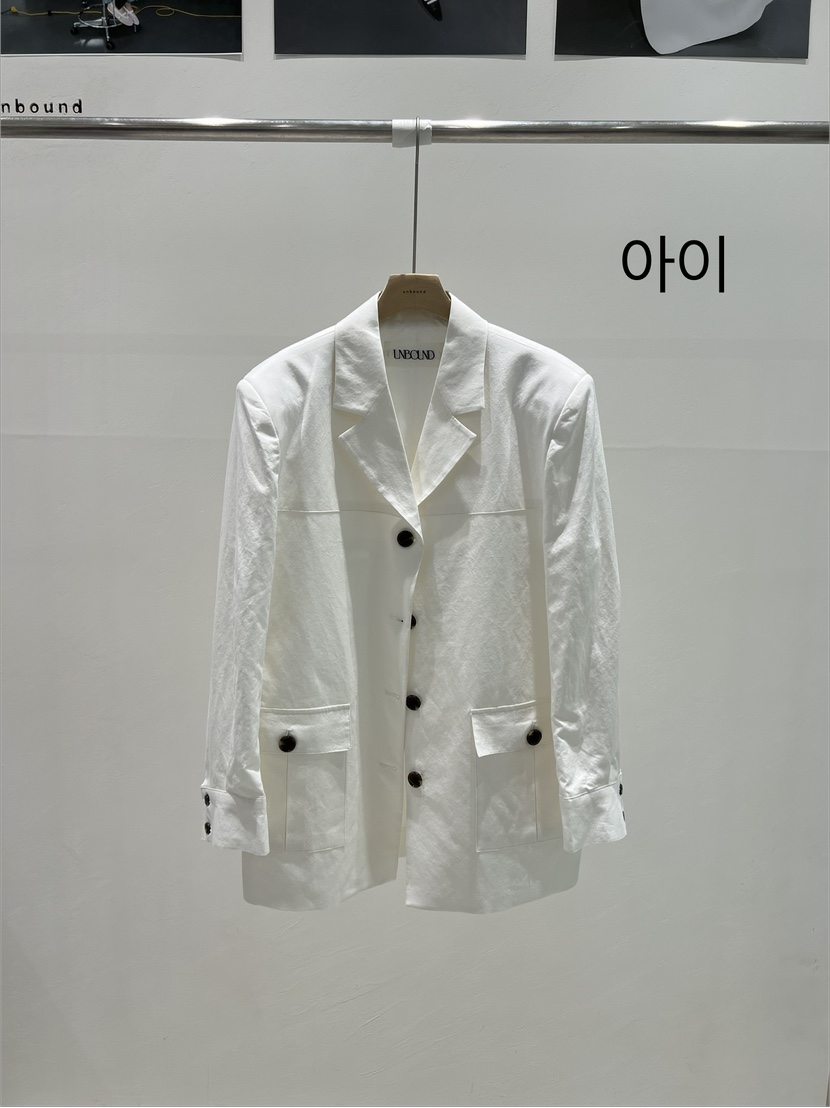 UNBOUND東大門代購女裝新款人氣熱賣休閑推薦夾克亞麻布口袋UNBOUND夾克圖色2