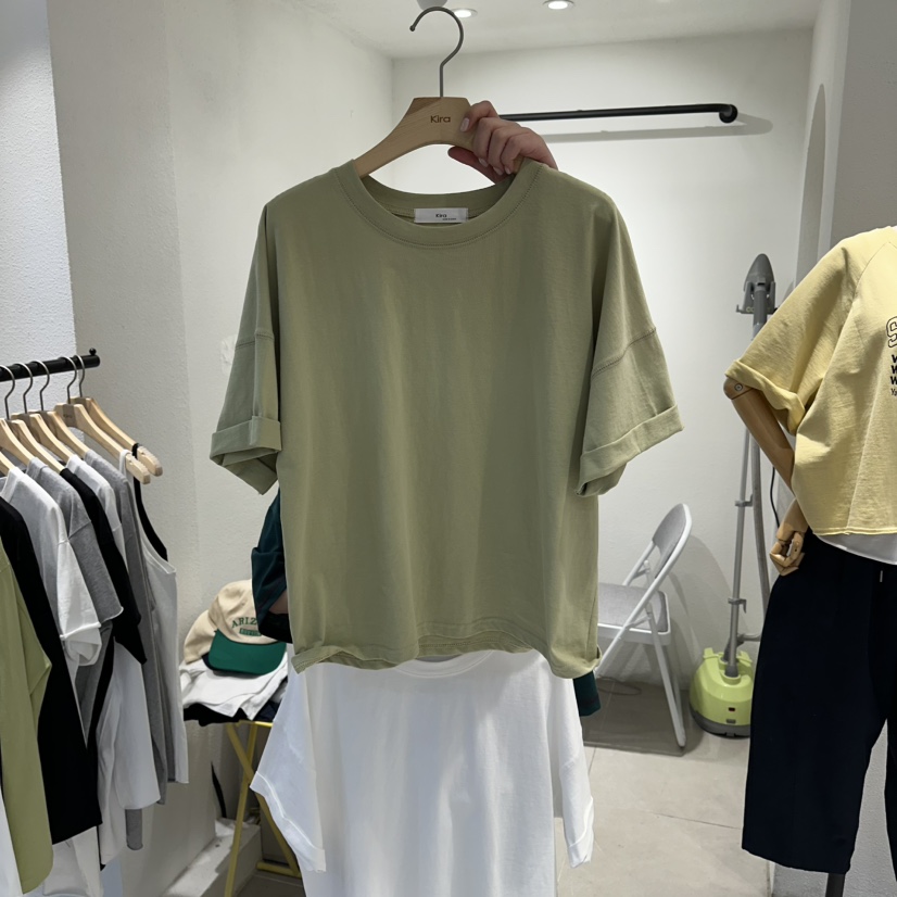 IN KIRA韓國代購女裝新品真品休閑熱賣職業26春夏人氣T恤IN KIRAT恤圖色2