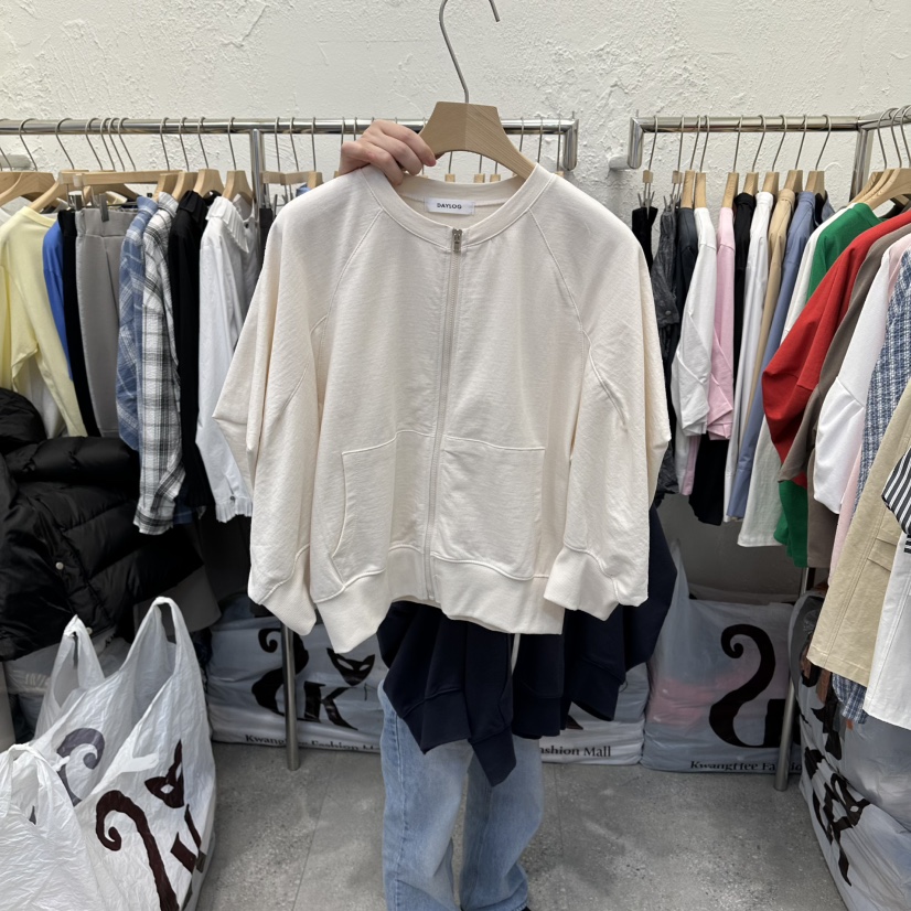 DA YLOG東大門實拍女士新款推薦26春夏時尚夾克泡泡袖拉鏈DA YLOG夾克圖色1