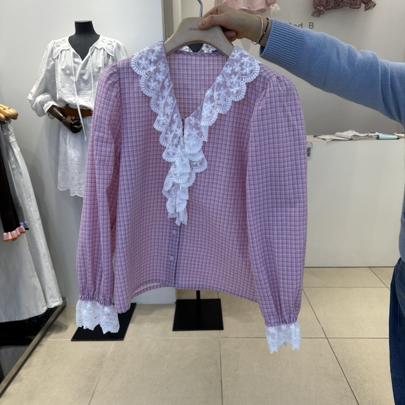 2nd B-S韓國代購女士新品職業休閑推薦26春夏襯衫蕾絲衫2nd B-S襯衫/蕾絲衫圖色1