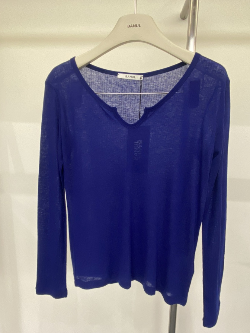 BANUL東大門實拍女裝新款人氣推薦真品職業休閑長袖T恤羅紋BANUL長袖T恤圖色4