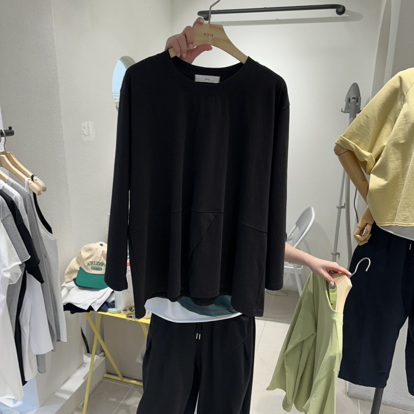 IN KIRA韓國直郵女裝新款人氣職業26春夏休閑真品長袖T恤IN KIRA長袖T恤圖色4