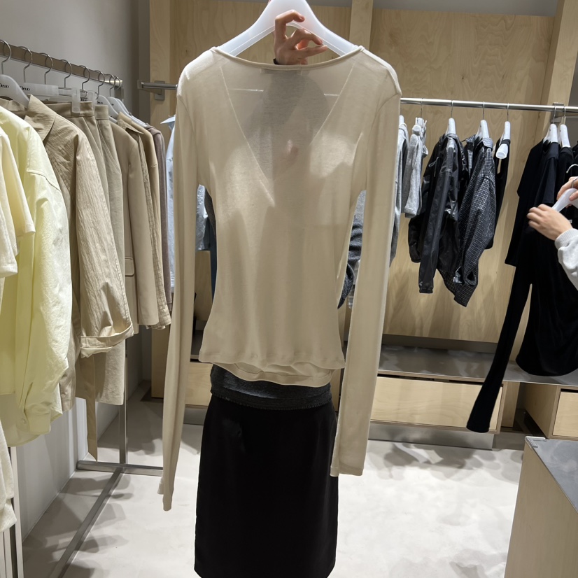 DEUO東大門直郵女士新款人氣26春夏休閑職業真品熱賣長袖T恤DEUO長袖T恤