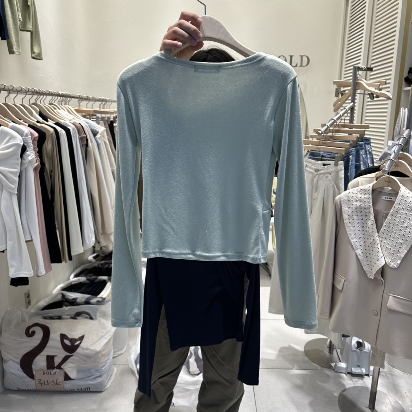 BOLD東大門直郵女士新款真品人氣職業熱賣休閑26春夏長袖T恤BOLD長袖T恤