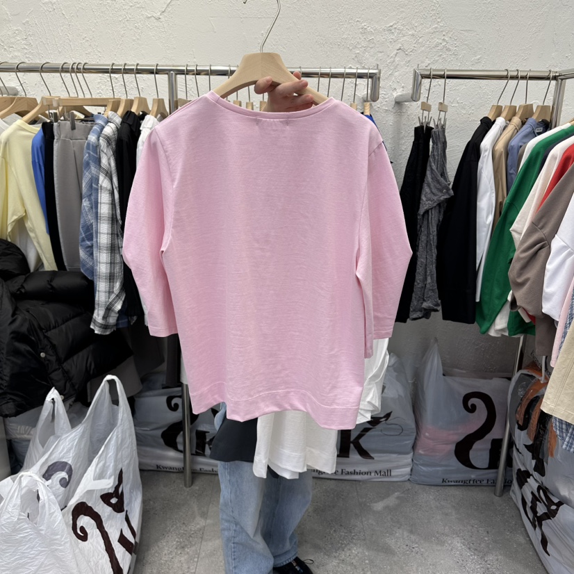 DA YLOG東大門實拍女裝新款職業推薦熱賣真品休閑T恤褶裥DA YLOGT恤