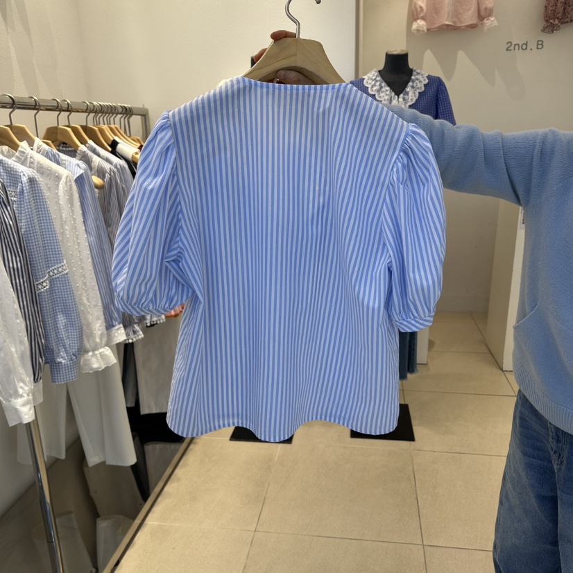 2nd B-S韓國代購女士新品休閑職業熱賣人氣推薦襯衫蕾絲衫2nd B-S襯衫/蕾絲衫