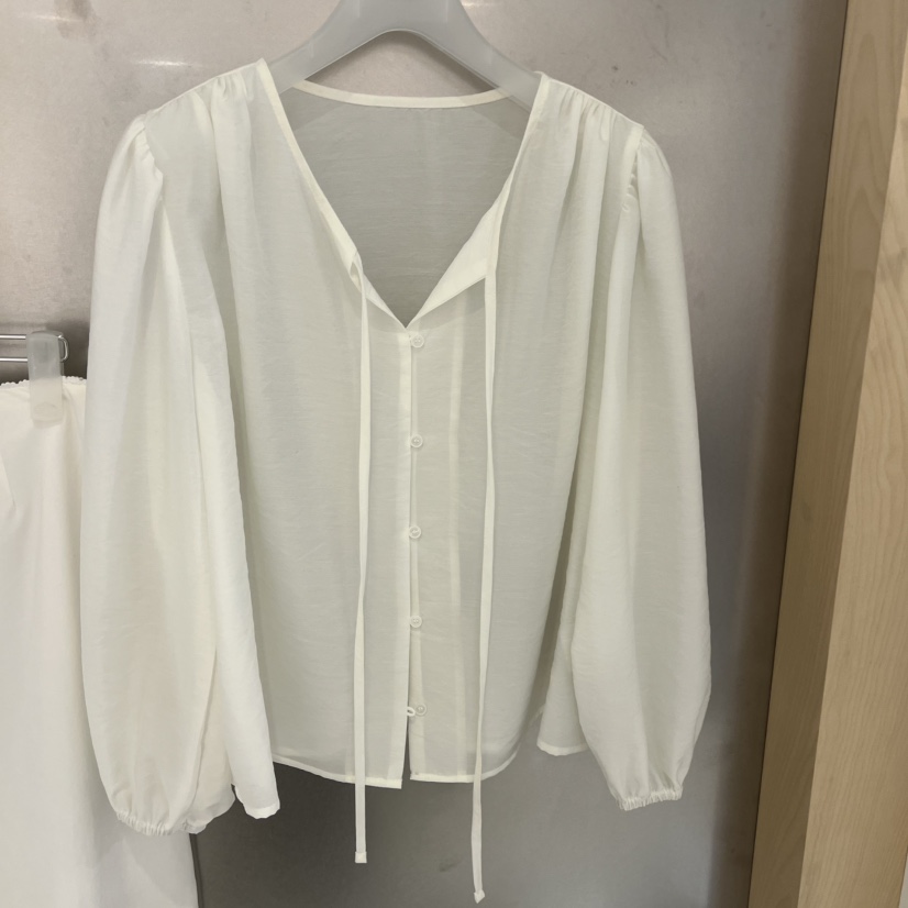 DEUO東大門實拍女士新款26春夏真品推薦休閑時尚襯衫蕾絲衫DEUO襯衫/蕾絲衫圖色1