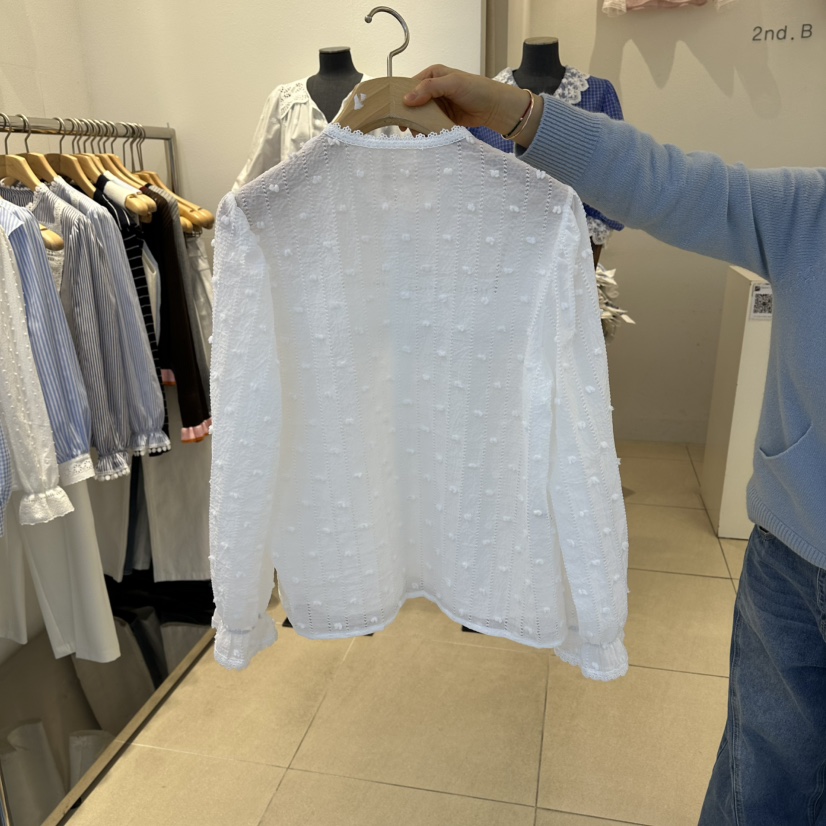 2nd B-S東大門實拍女士新品休閑推薦真品時尚襯衫蕾絲衫2nd B-S襯衫/蕾絲衫