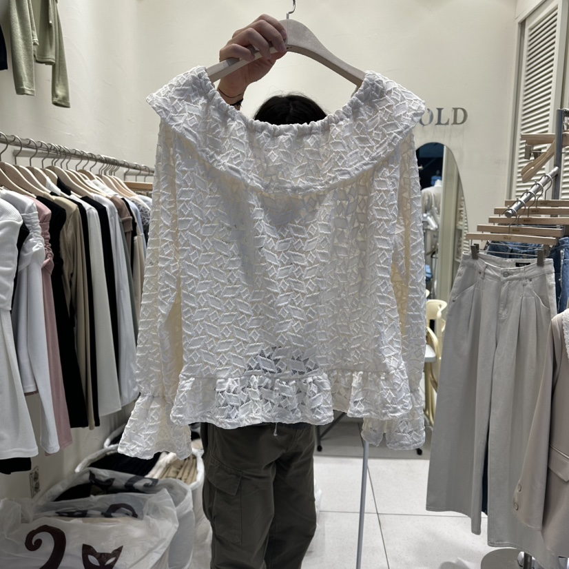 BOLD韓國直郵女裝新款真品26春夏休閑時尚推薦襯衫蕾絲衫BOLD襯衫/蕾絲衫