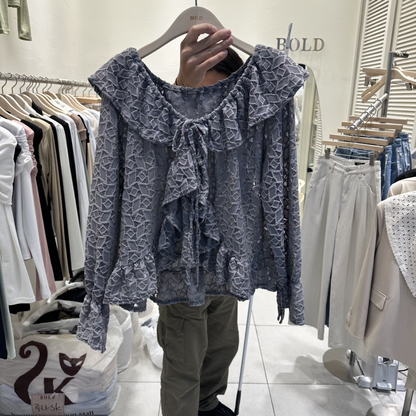 BOLD韓國直郵女裝新款真品26春夏休閑時尚推薦襯衫蕾絲衫BOLD襯衫/蕾絲衫圖色2
