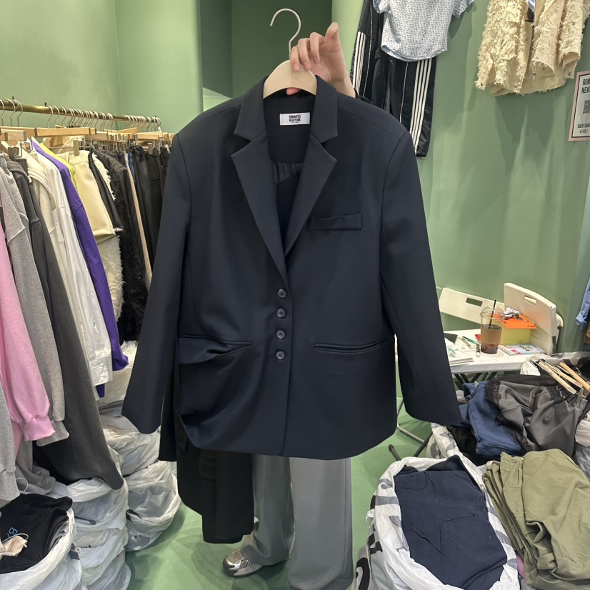 ROMANTIC NEWYORK韓國直郵女士新款職業人氣推薦時尚夾克ROMANTIC NEWYORK夾克圖色2深藍色