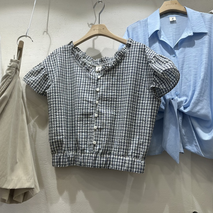 HOLYBANANA韓國直郵女裝新品時尚人氣推薦真品襯衫蕾絲衫groovy.H/HOLYBANANA襯衫/蕾絲衫圖色1