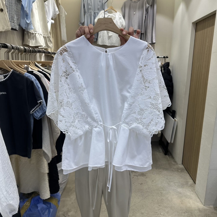 HOLYBANANA東大門代購女裝新款熱賣休閑真品職業襯衫蕾絲衫groovy.H/HOLYBANANA襯衫/蕾絲衫圖色1