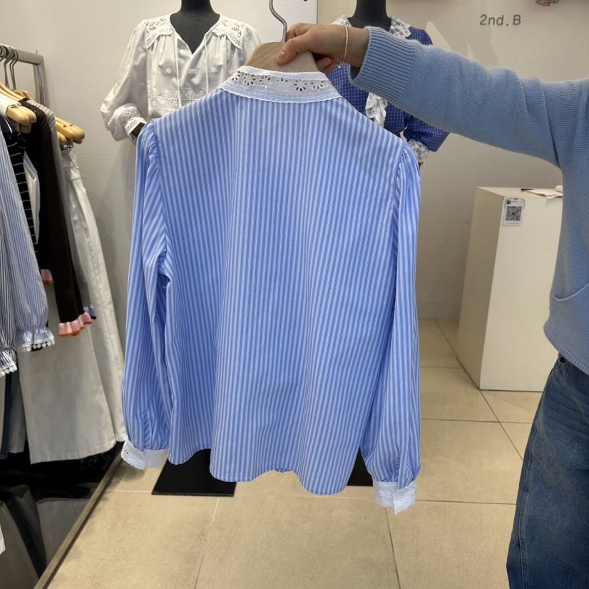 2nd B-S東大門直郵女士新品休閑26春夏熱賣職業襯衫蕾絲衫2nd B-S襯衫/蕾絲衫