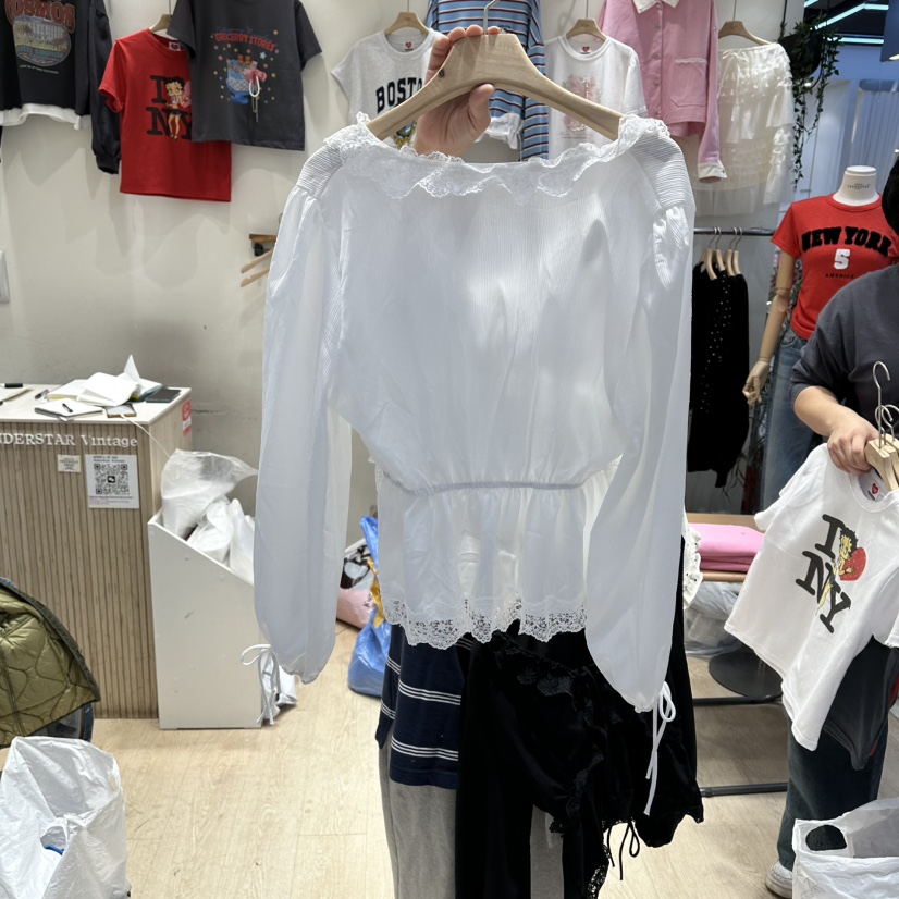 UNDERSTAR_VINTAGE韓國代購女士新品時尚真品推薦襯衫蕾絲衫UNDERSTAR_VINTAGE襯衫/蕾絲衫