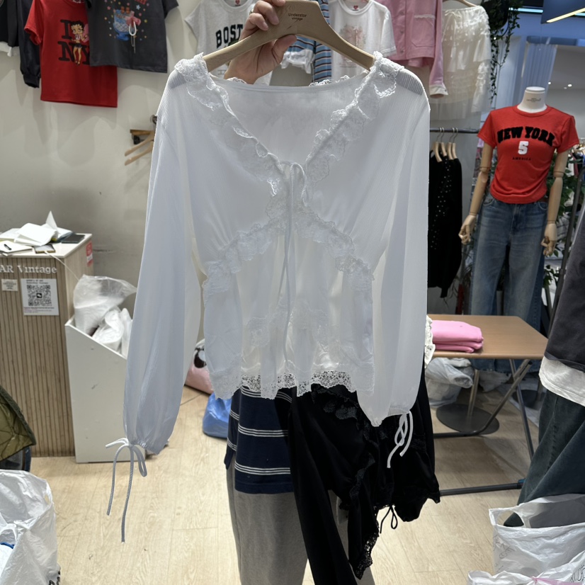 UNDERSTAR_VINTAGE韓國代購女士新品時尚真品推薦襯衫蕾絲衫UNDERSTAR_VINTAGE襯衫/蕾絲衫圖色1