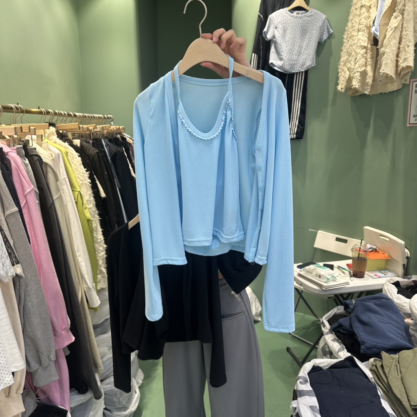 ROMANTIC NEWYORK東大門代購女裝新品人氣套裝套裝蕾絲羅紋ROMANTIC NEWYORK套裝圖色2