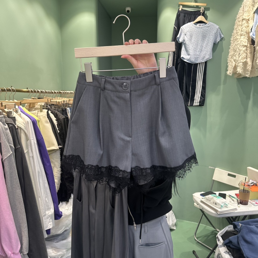 ROMANTIC NEWYORK東大門代購女裝新款時尚職業休閑人氣短褲ROMANTIC NEWYORK短褲圖色1灰色