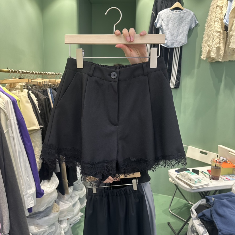 ROMANTIC NEWYORK東大門代購女裝新款時尚職業休閑人氣短褲ROMANTIC NEWYORK短褲圖色2黑色