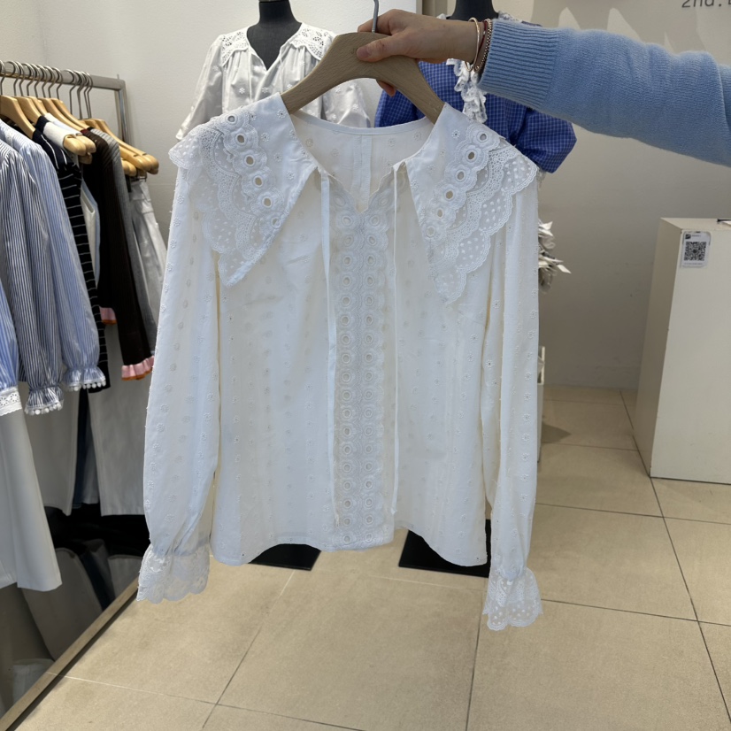 2nd B-S東大門實拍女裝新款職業熱賣時尚推薦襯衫蕾絲衫2nd B-S襯衫/蕾絲衫圖色1奶油色