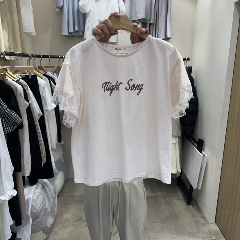 HOLYBANANA韓國直郵女士新款職業推薦真品休閑人氣26春夏T恤groovy.H/HOLYBANANAT恤圖色2