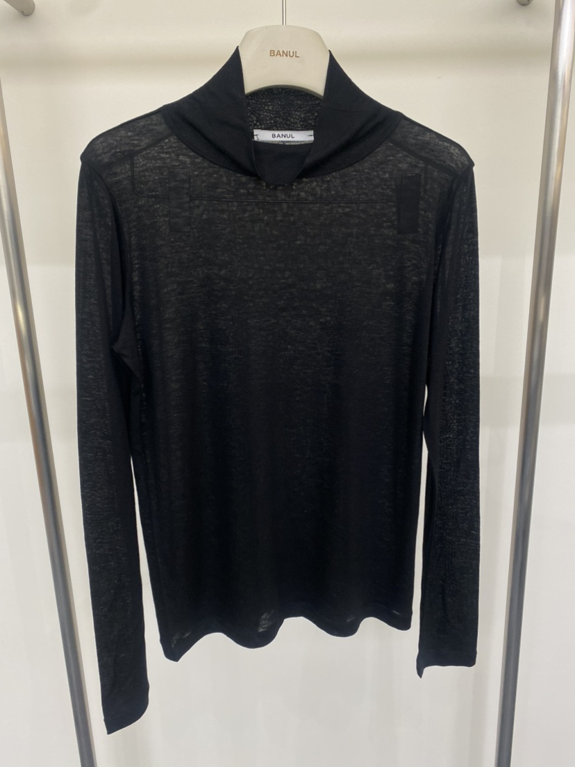 BANUL東大門實拍女裝新品人氣時尚熱賣推薦26春夏長袖T恤高領BANUL長袖T恤圖色4