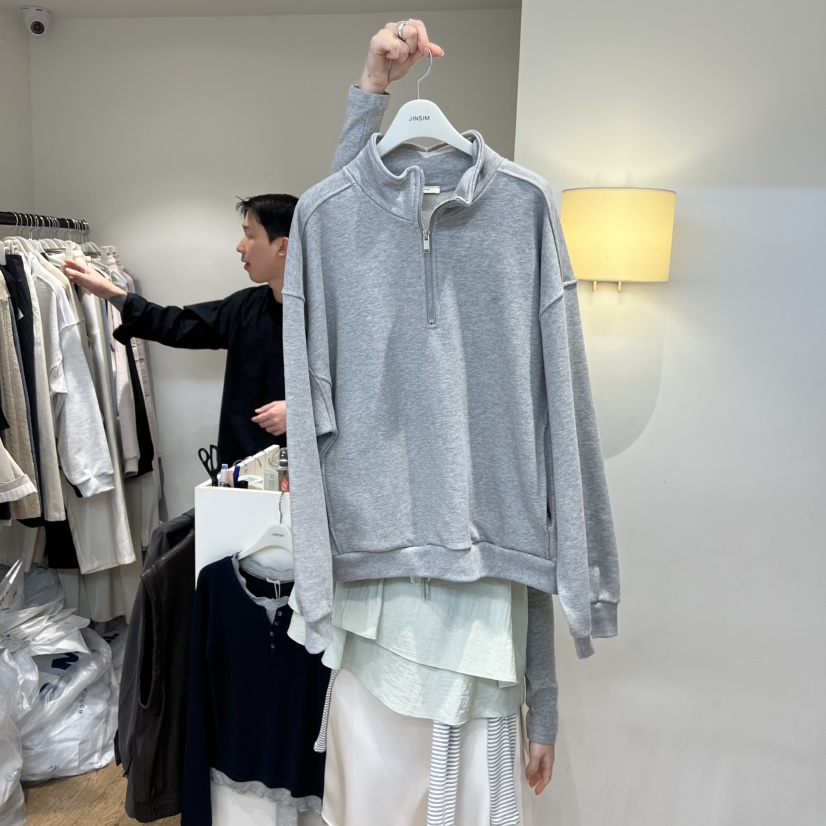 JINSIM韓國代購女裝新款休閑熱賣時尚推薦26春夏衛衣拉鏈JINSIM衛衣圖色1