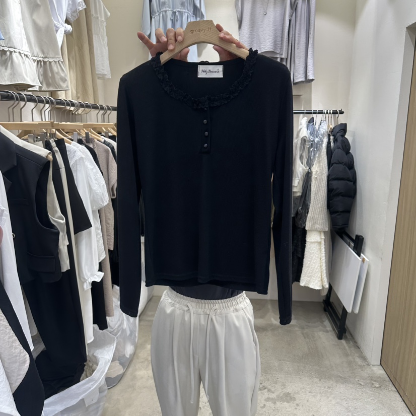 HOLYBANANA東大門實拍女裝新款推薦真品熱賣時尚職業長袖T恤groovy.H/HOLYBANANA長袖T恤圖色2