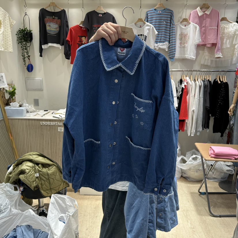 UNDERSTAR_VINTAGE東大門代購女裝新品休閑推薦熱賣26春夏夾克UNDERSTAR_VINTAGE夾克圖色1