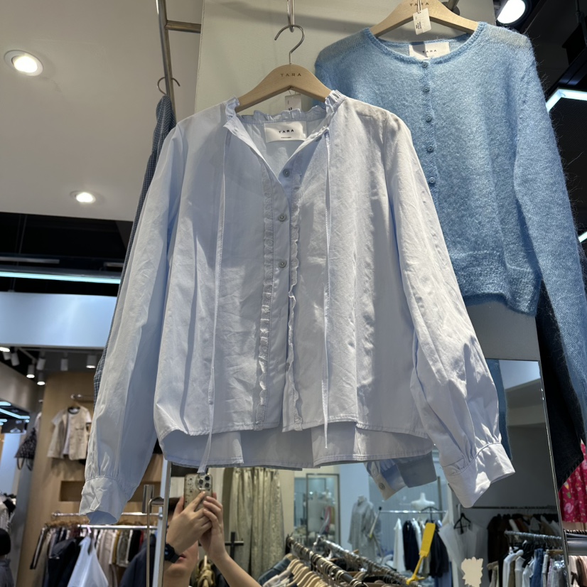 TARA韓國直郵女裝新款時尚真品職業26春夏人氣襯衫蕾絲衫TARA襯衫/蕾絲衫圖色2