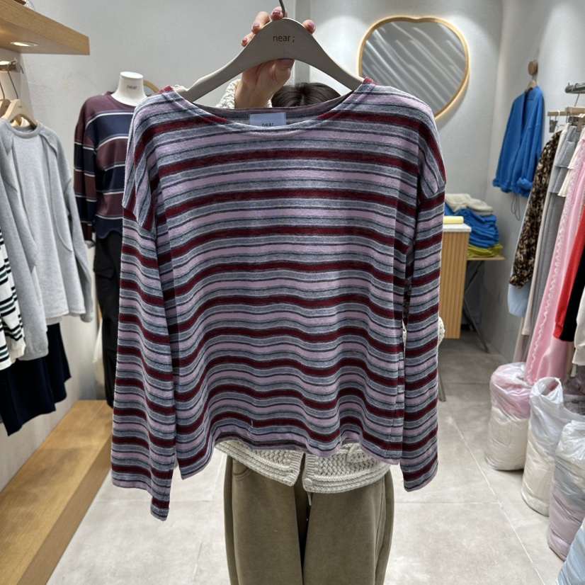 NEAR韓國代購女裝新品真品熱賣休閑時尚人氣26春夏長袖T恤NEAR長袖T恤圖色2