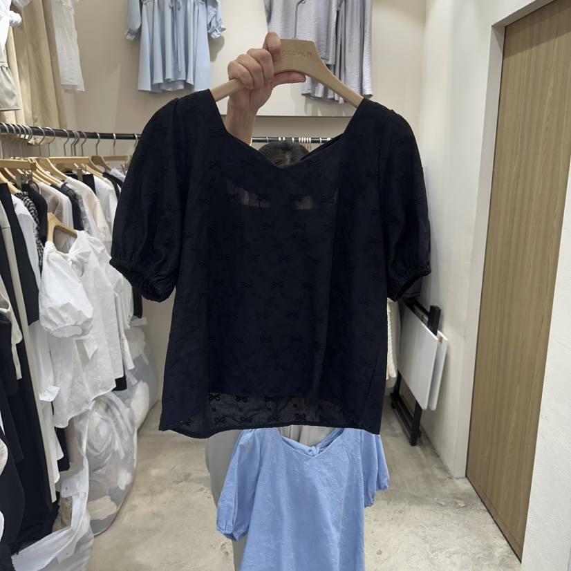 HOLYBANANA韓國代購女士新款26春夏推薦熱賣真品襯衫蕾絲衫groovy.H/HOLYBANANA襯衫/蕾絲衫圖色3