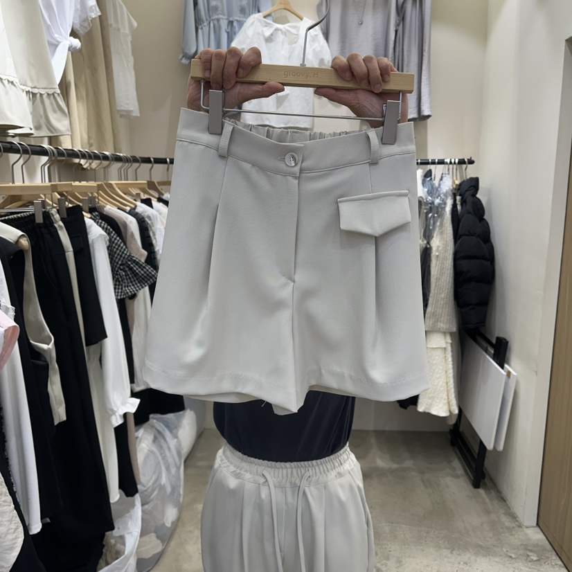 HOLYBANANA韓國代購女裝新款推薦真品人氣時尚26春夏短褲groovy.H/HOLYBANANA短褲圖色1