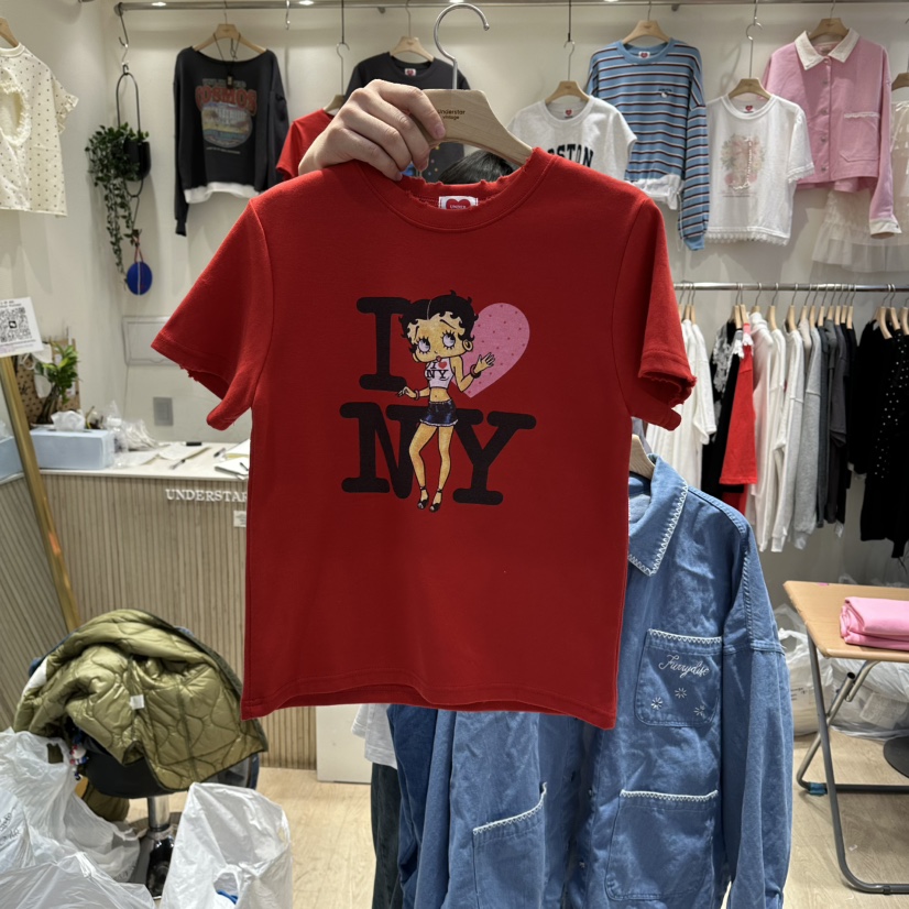 UNDERSTAR_VINTAGE韓國代購女裝新品人氣26春夏時尚真品T恤UNDERSTAR_VINTAGET恤圖色2