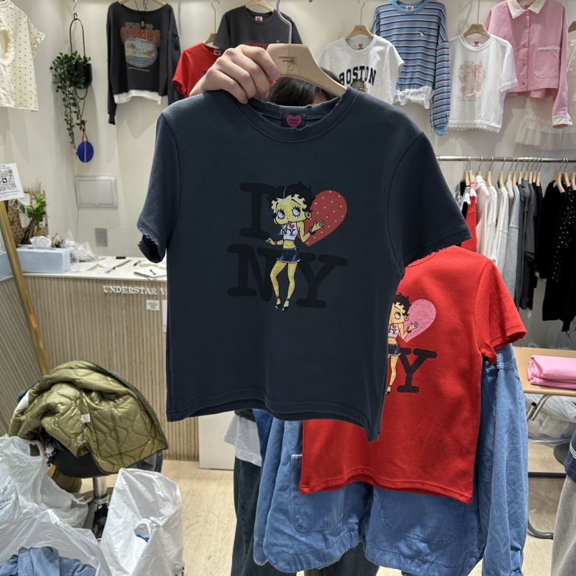 UNDERSTAR_VINTAGE韓國代購女裝新品人氣26春夏時尚真品T恤UNDERSTAR_VINTAGET恤圖色3