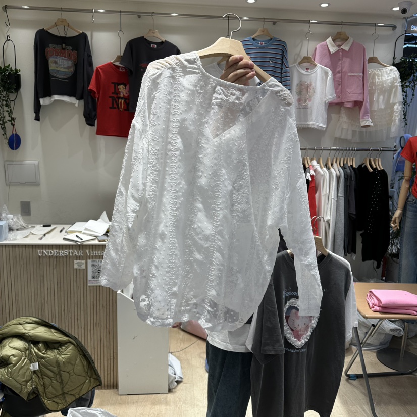 UNDERSTAR_VINTAGE東大門代購女裝新款真品襯衫蕾絲衫蕾絲UNDERSTAR_VINTAGE襯衫/蕾絲衫