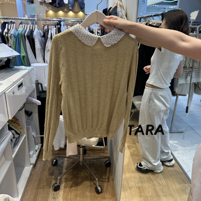 TARA東大門代購女士新款職業人氣休閑26春夏真品推薦針織衫TARA針織衫