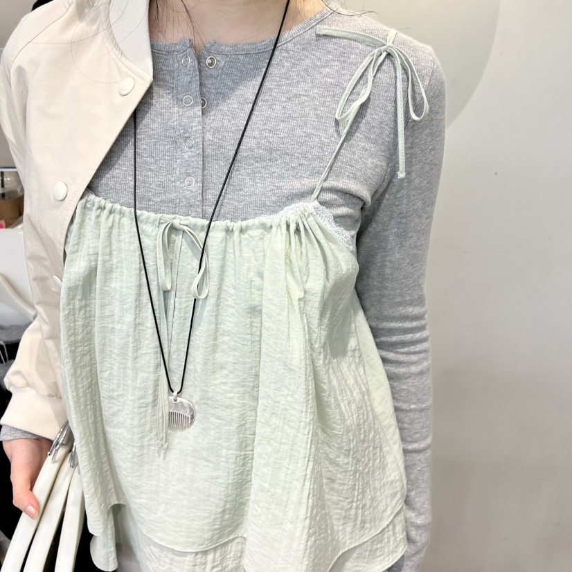 JINSIM韓國代購女裝新款休閑職業時尚26春夏真品人氣長袖T恤JINSIM長袖T恤