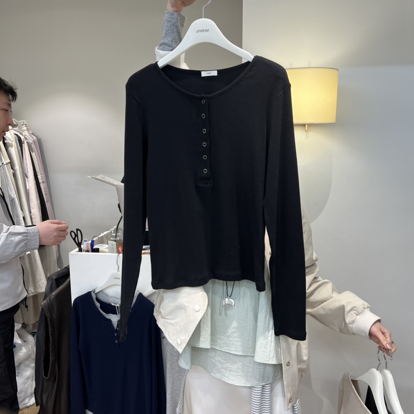 JINSIM韓國代購女裝新款休閑職業時尚26春夏真品人氣長袖T恤JINSIM長袖T恤圖色4