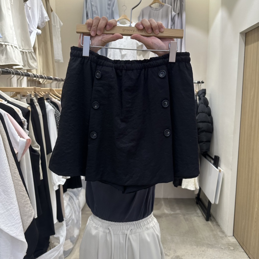 HOLYBANANA韓國直郵女裝新品休閑推薦熱賣時尚人氣裙褲紐扣groovy.H/HOLYBANANA裙褲圖色2