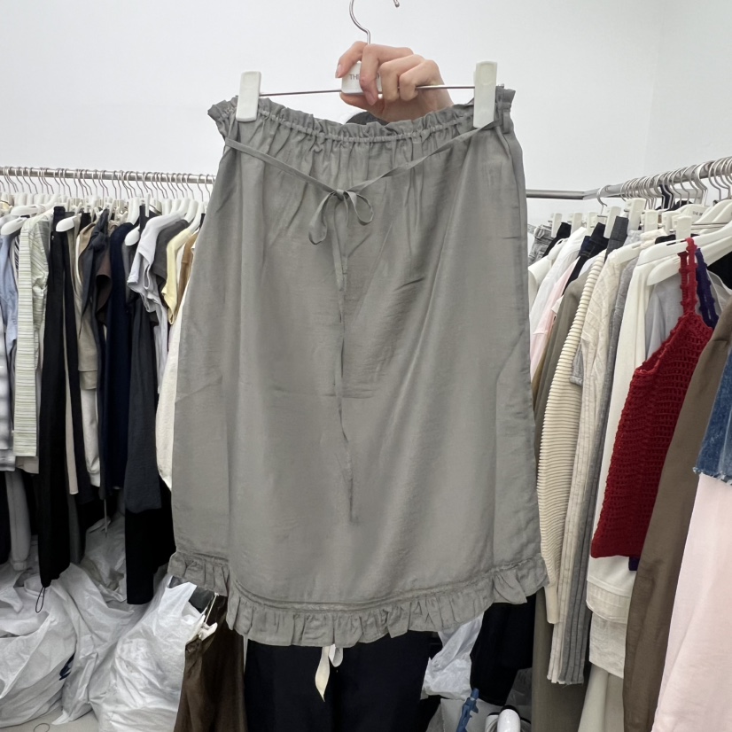 BREATHE東大門代購女裝新品推薦熱賣26春夏半身裙中短裙含腰繩BREATHE半身裙/中短裙圖色2